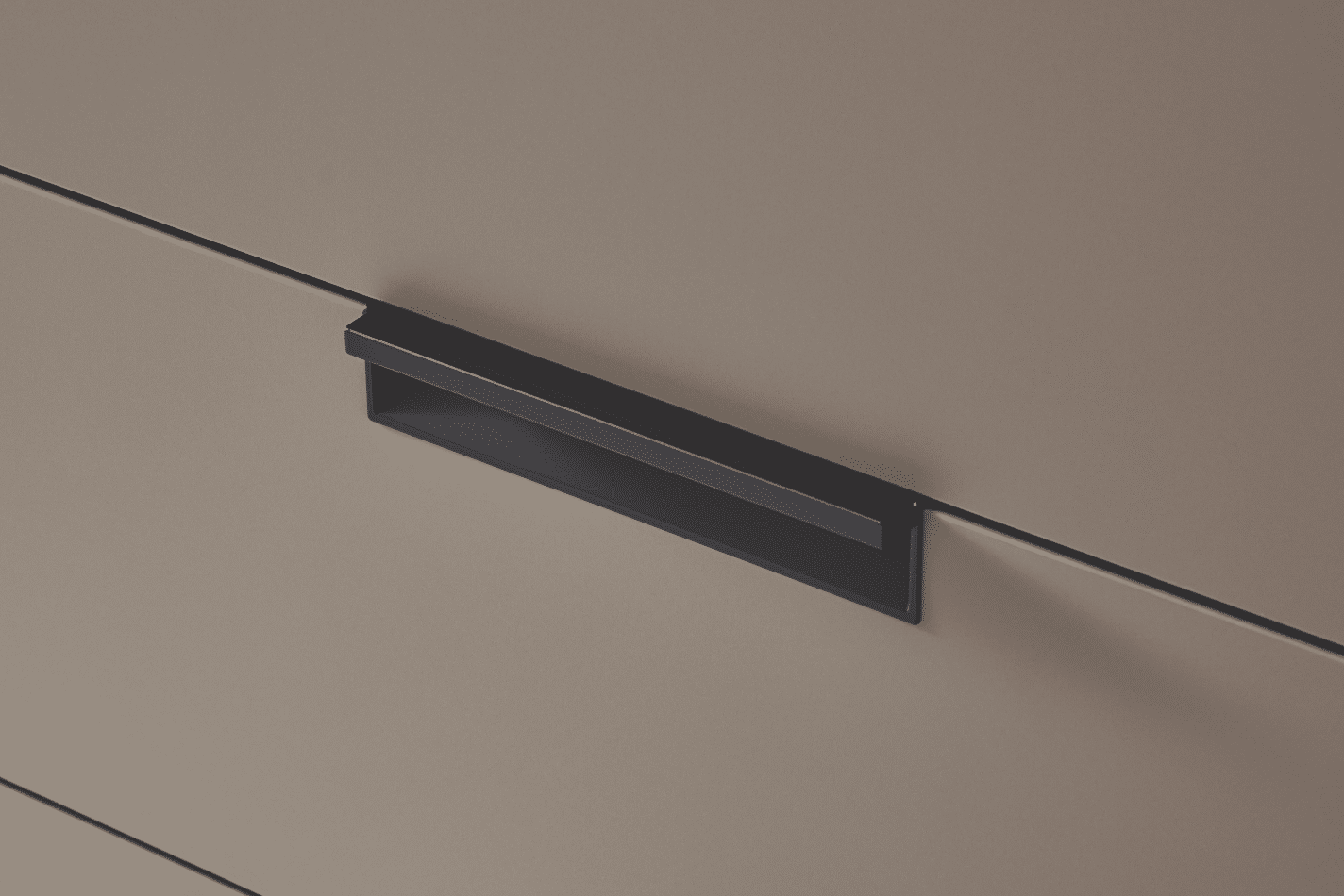 Grifflose Küchenfronten mit integrierter J-Griff Handhabe